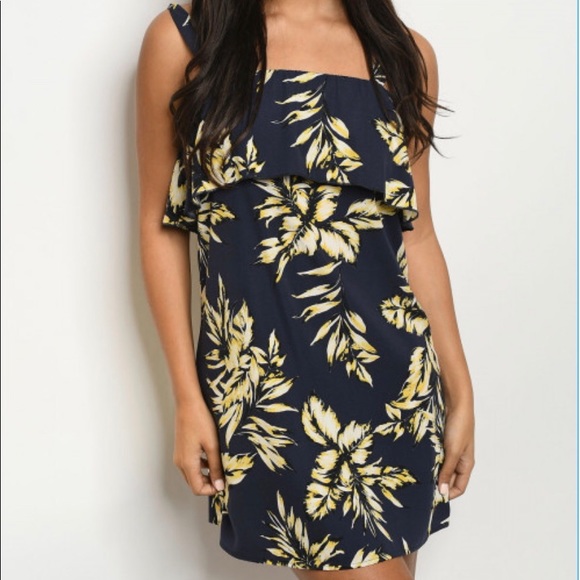 Dresses & Skirts - Navy Blue Floral dress